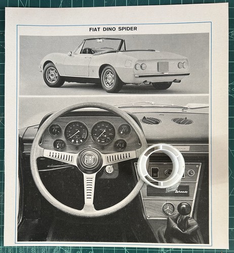 Rara pubblicità fiat dino - rara,