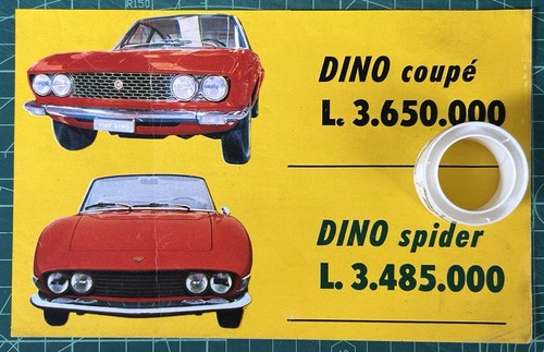 Rara pubblicità fiat dino - fiat,