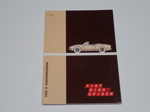 Fiat dino spider uso e - uso,